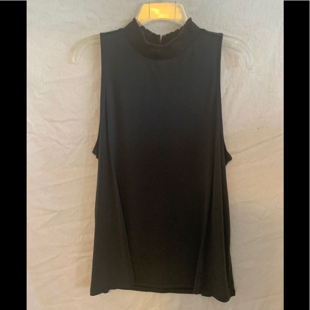 Ann Taylor Loft steel grey blouse